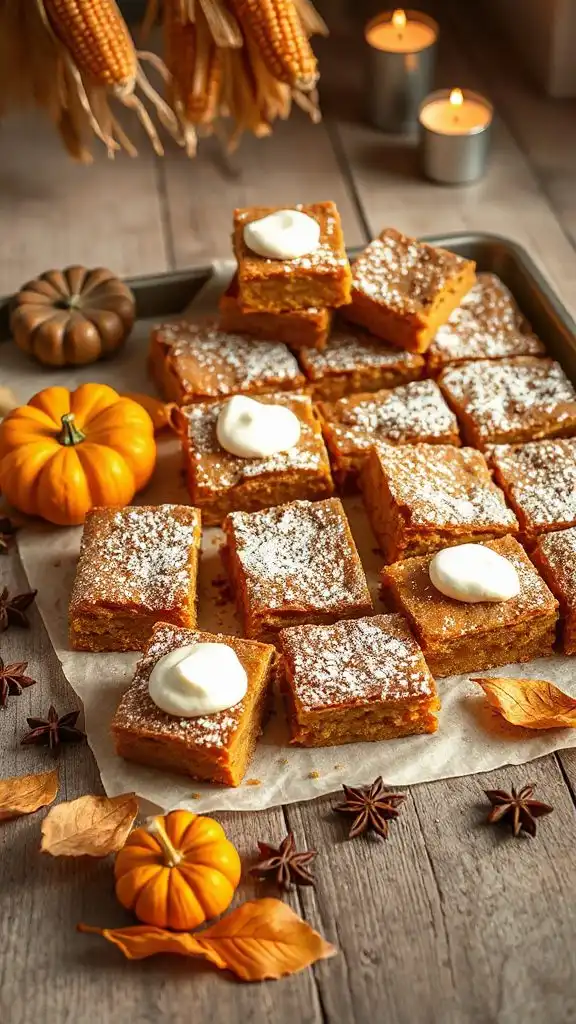 delightful spiced pumpkin bars