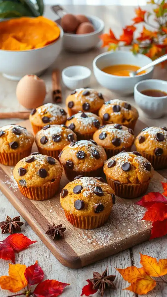 doughnut muffins with chocolate