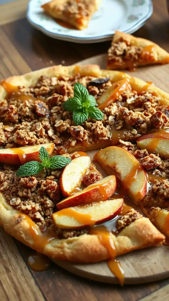 drizzle caramel over pizza