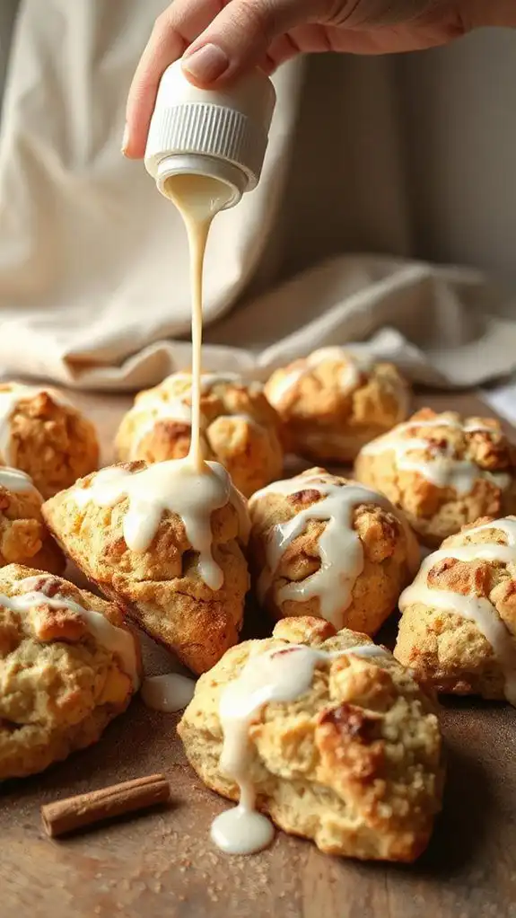 drizzle glaze on scones