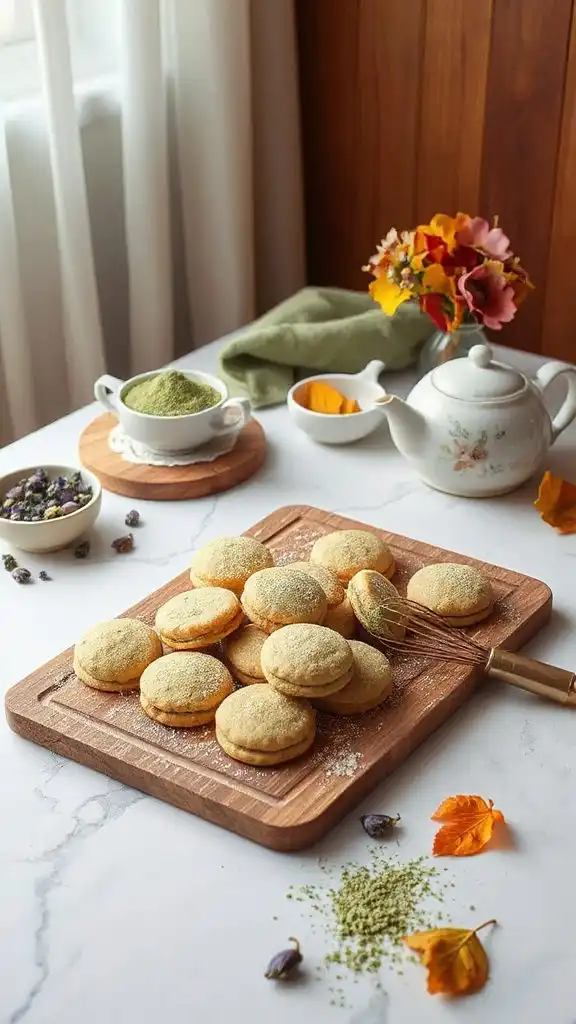 earthy matcha almond cookies
