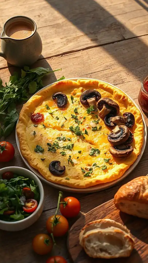 earthy mushroom thyme frittata