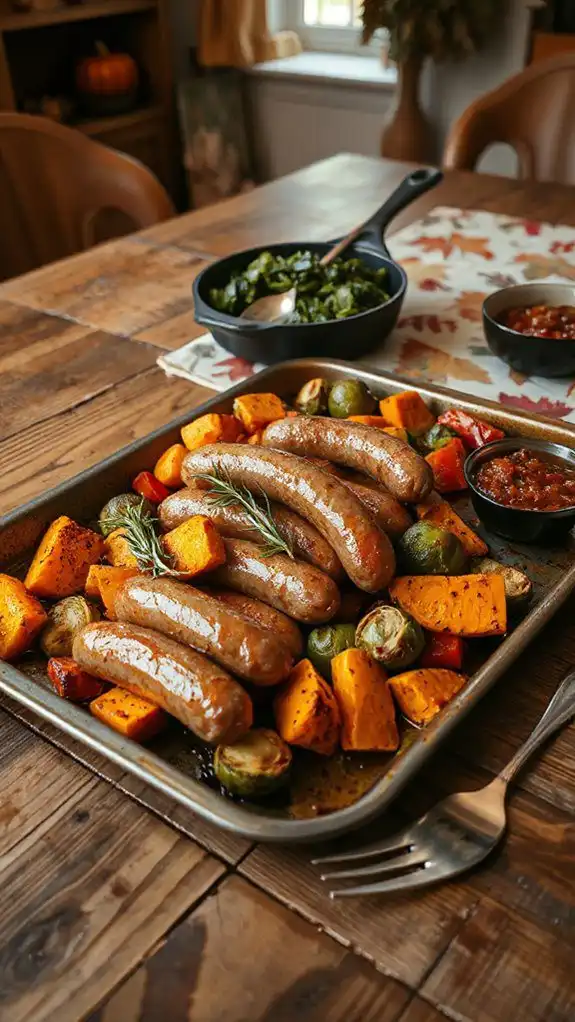 easy one pan sausage vegetables