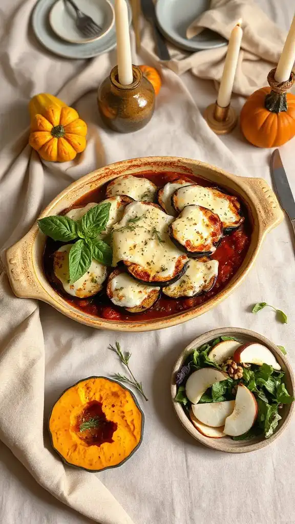 eggplant layered with cheese