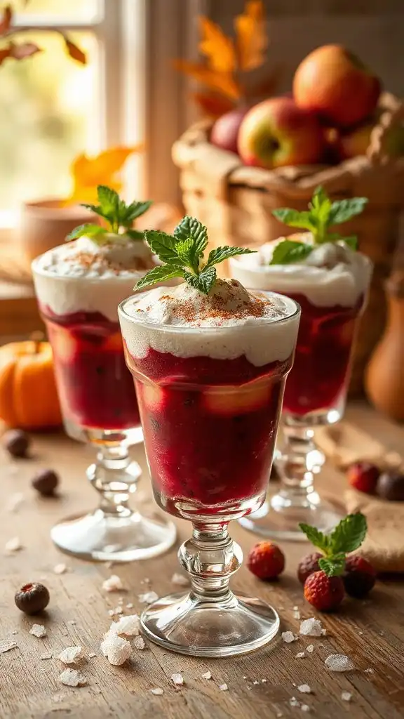 elegant autumn berry mousse