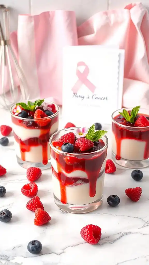 elegant berry panna cotta