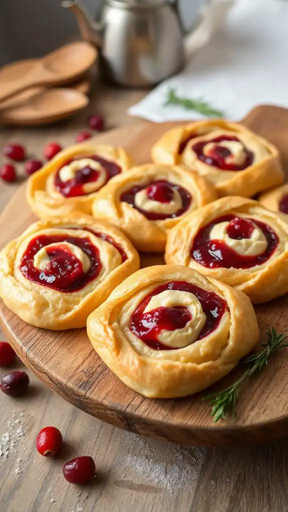 elegant cranberry brie swirls