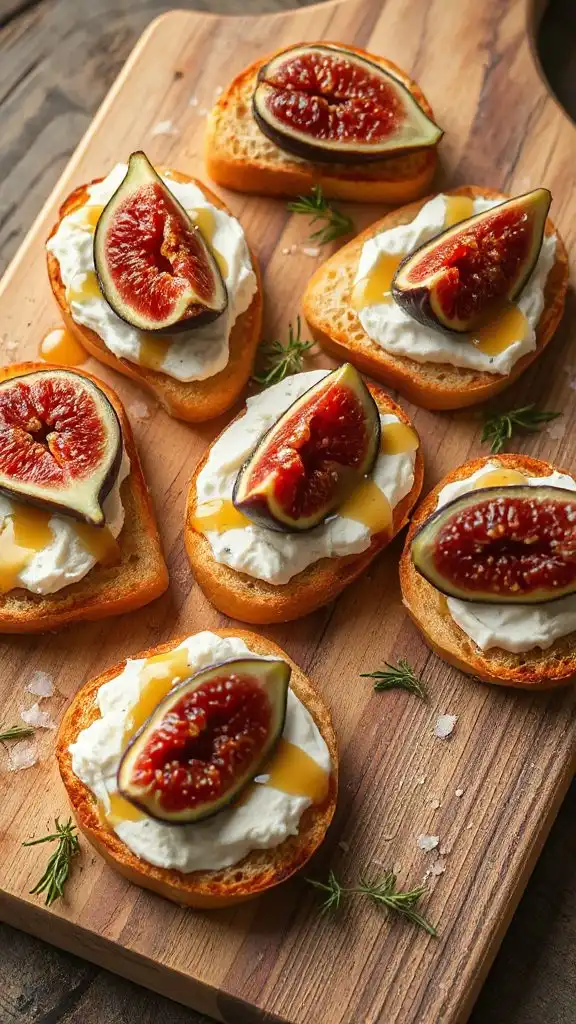 elegant fig and ricotta crostini elegant fig and ricotta crostini