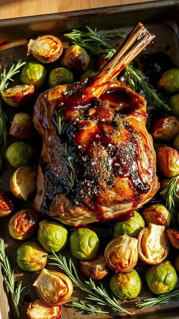 elegant lamb with brussels elegant lamb with brussels