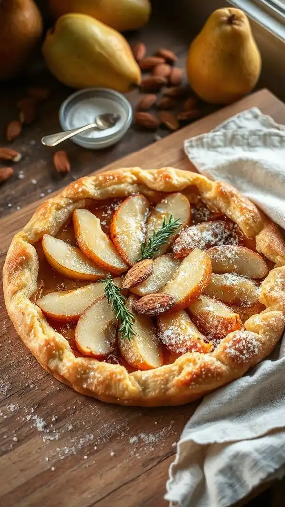 elegant pear almond dessert
