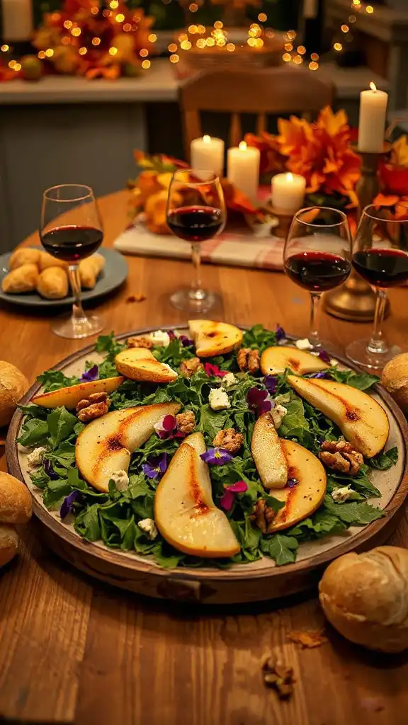 elegant pear cheese salad
