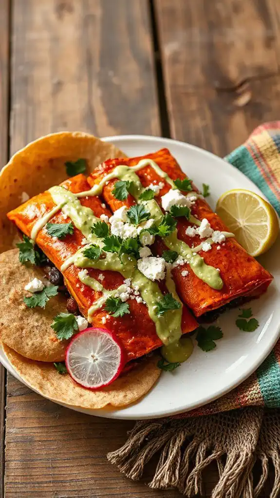 elevate enchiladas with garnishes