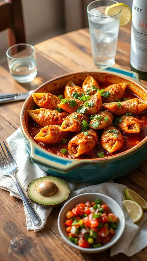 enchilada stuffed pasta shells