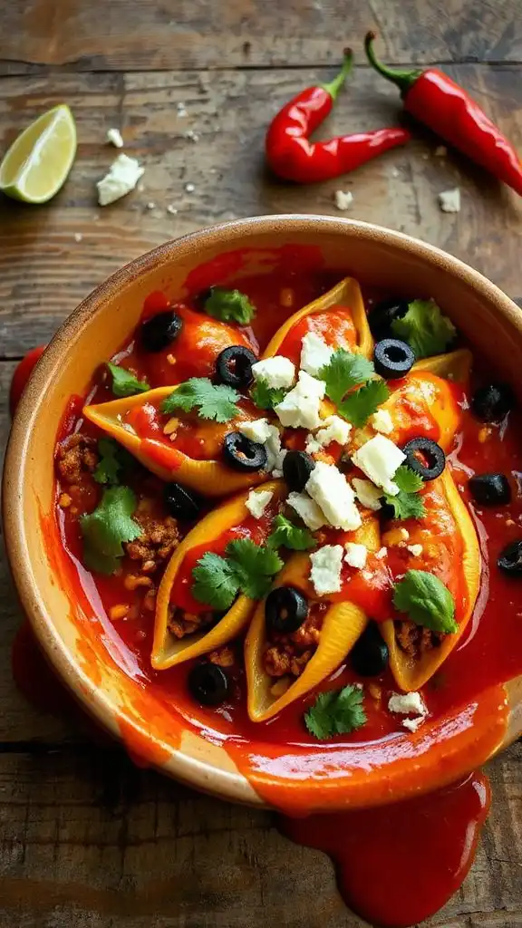 enchilada stuffed shells bake