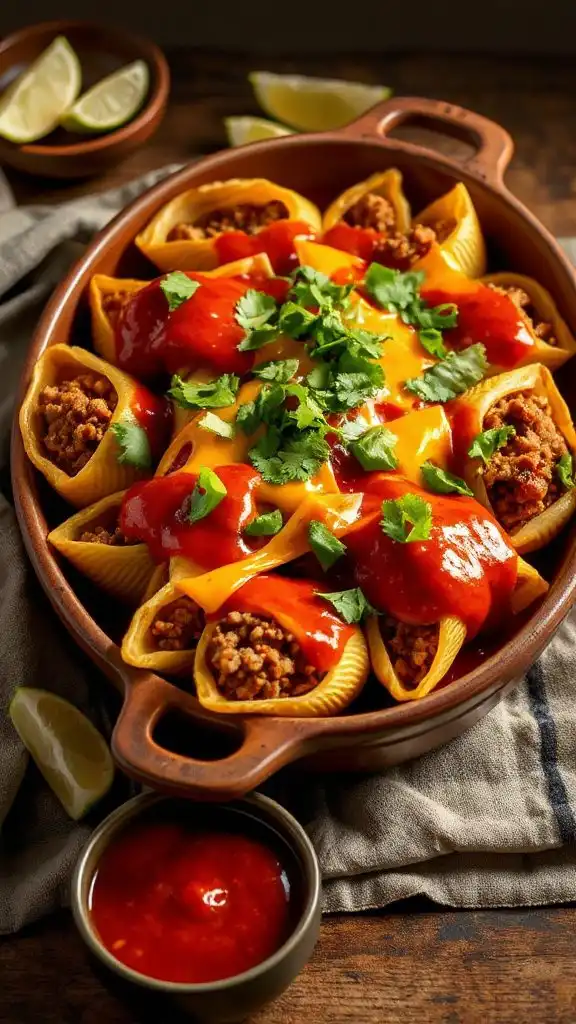 enchilada stuffed shells bake
