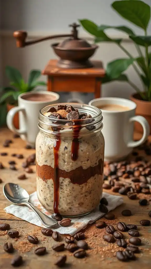espresso chip overnight oats espresso chip overnight oats