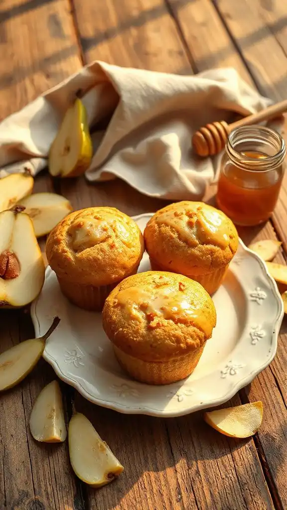 fall dessert with pears
