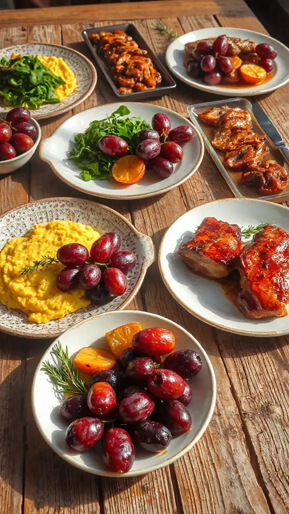 fall dinner recipes featuring grapes
