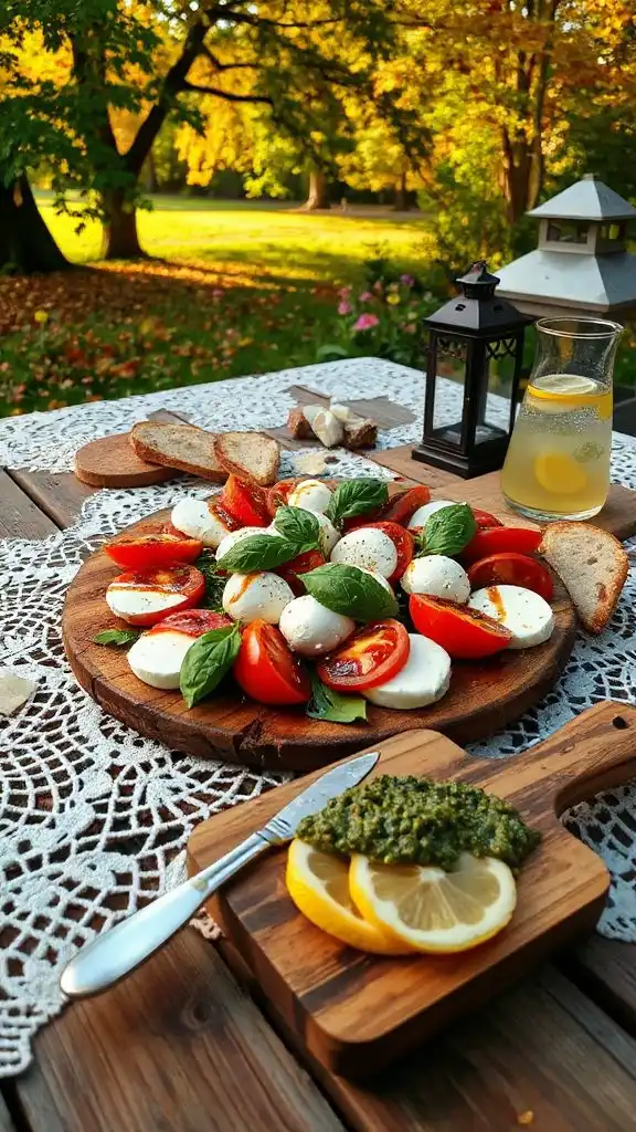 fall inspired caprese salad twist