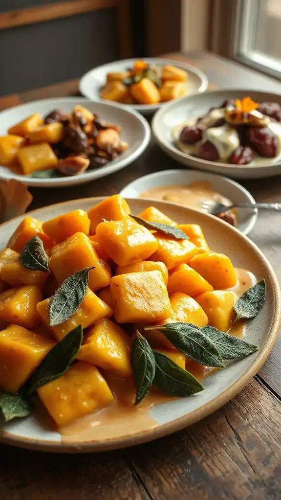 fall inspired creamy gnocchi dish