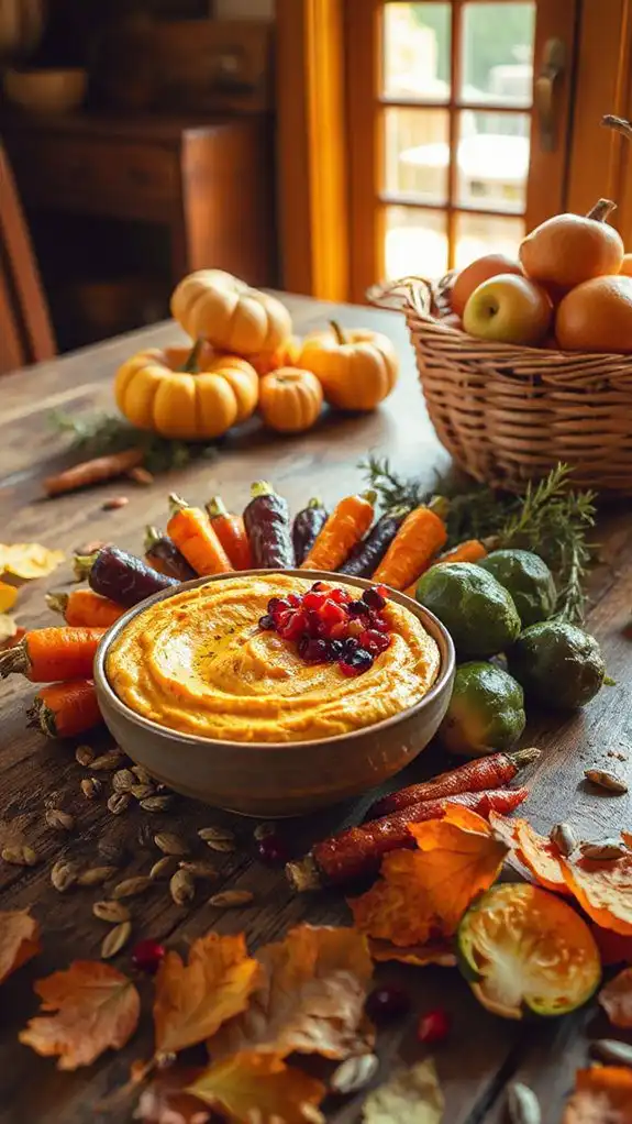 fall inspired creamy hummus