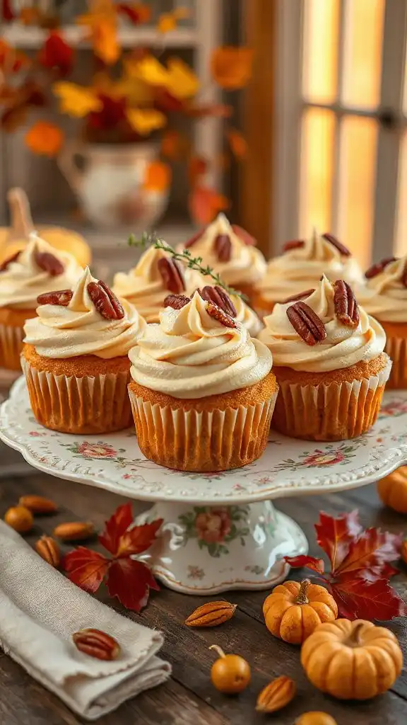 fall inspired pumpkin cupcakes