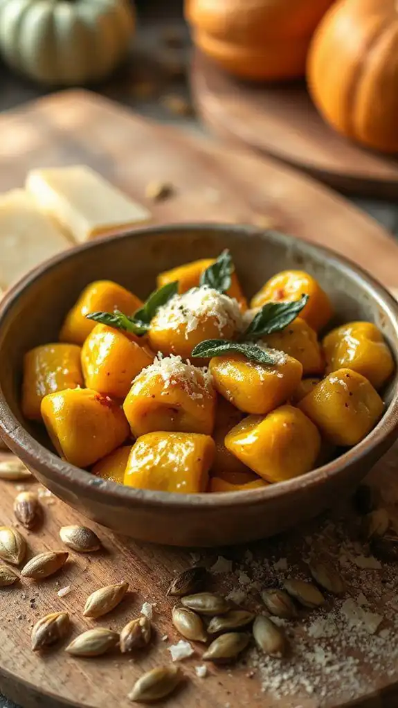 fall inspired pumpkin gnocchi
