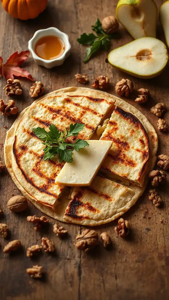 fall inspired savory quesadillas