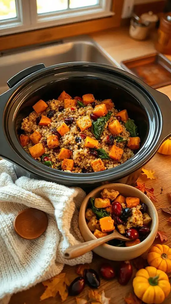 fall vegetable quinoa casserole