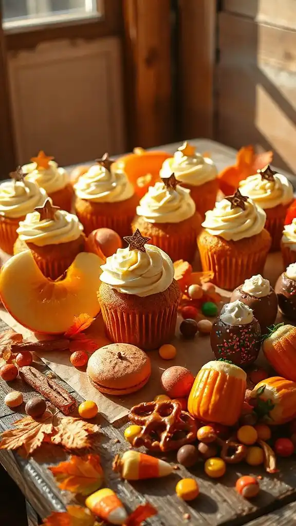 festive autumn dessert board