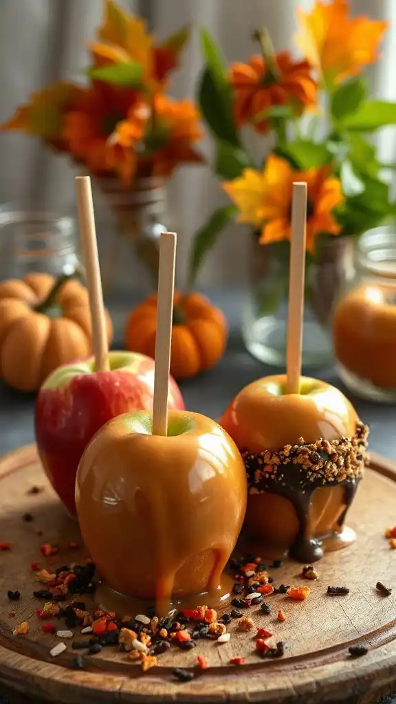 festive caramel apple treats