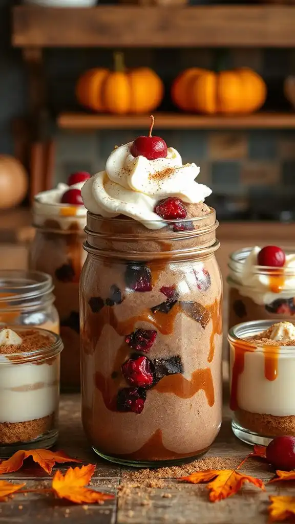 festive cranberry chocolate sundae