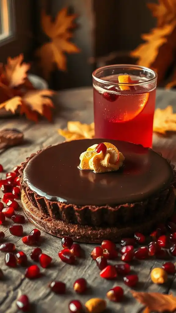 festive dessert and drink