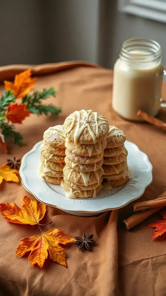 festive eggnog flavored cookies