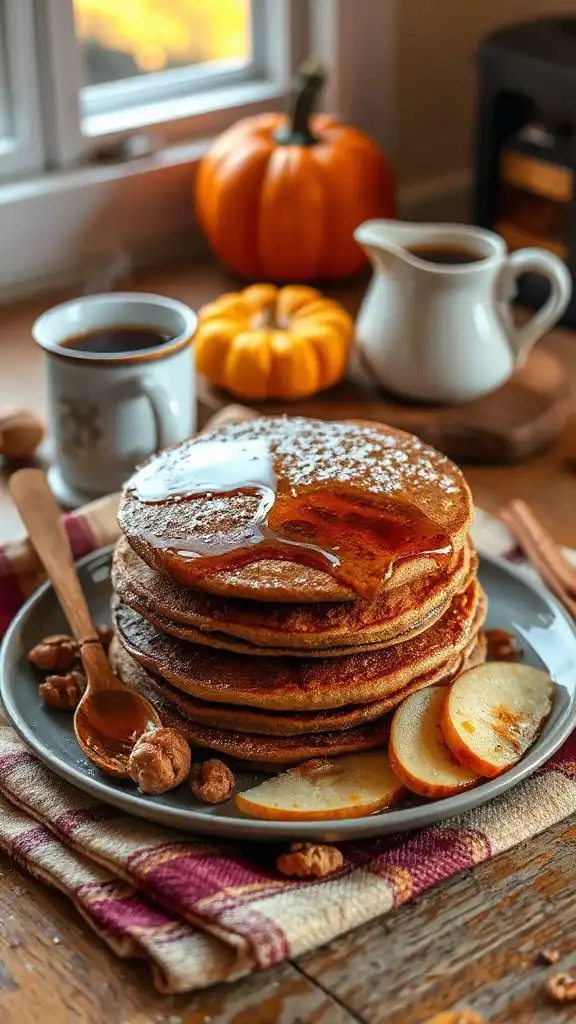 festive fluffy gingerbread pancakes
