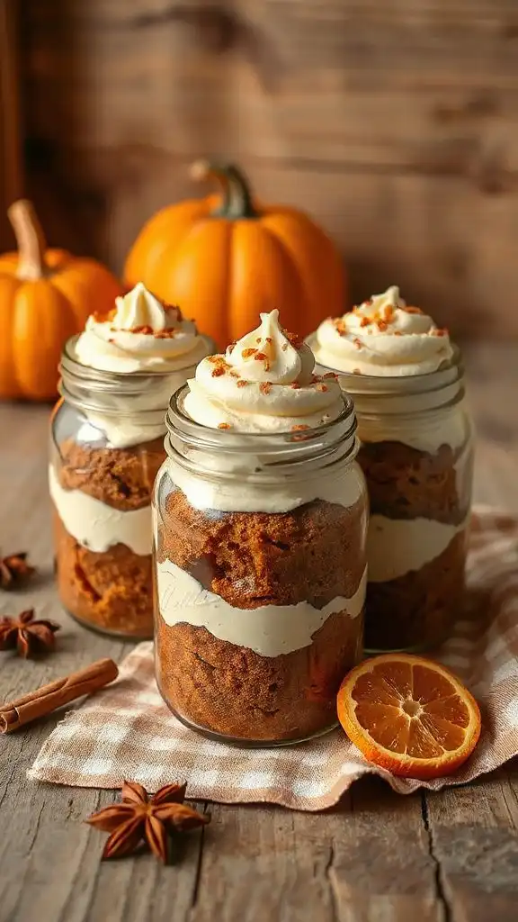 festive gingerbread cake jars