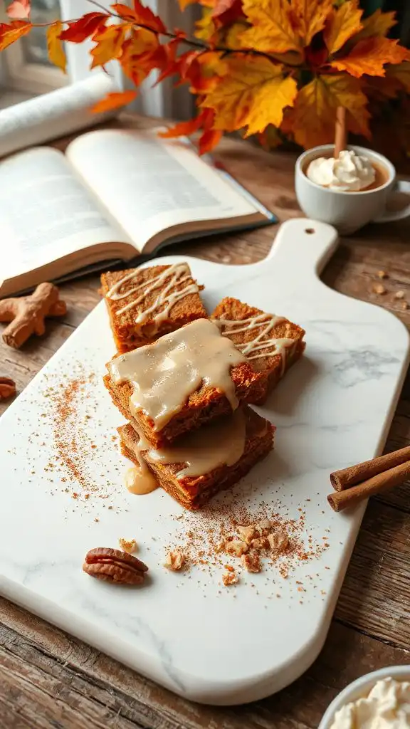 festive gingerbread dessert bars