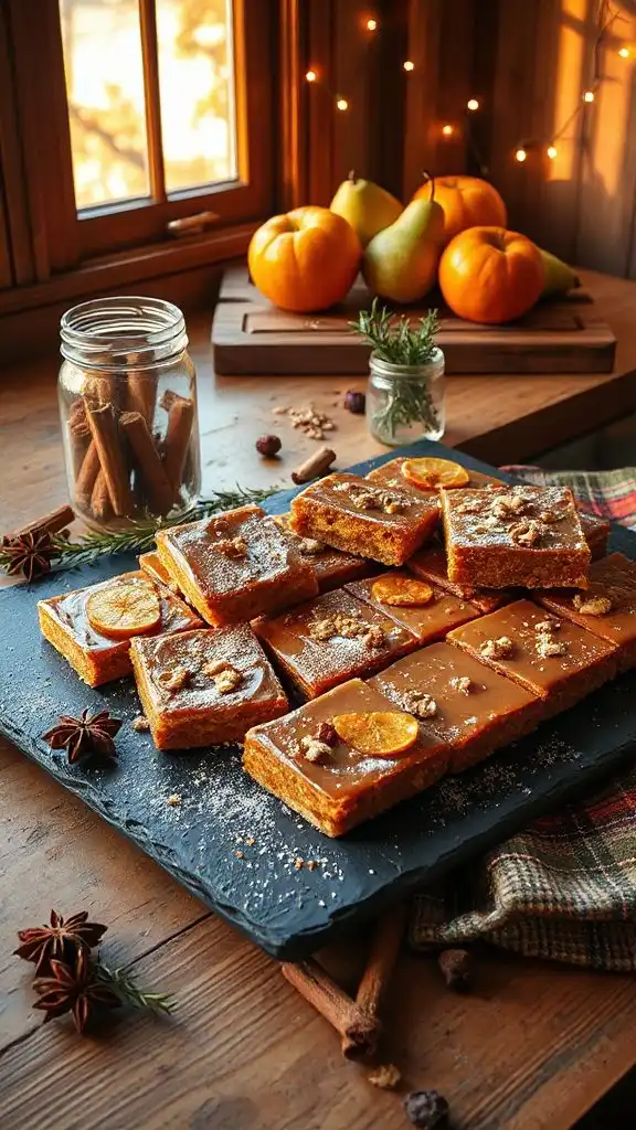 festive gingerbread protein bars