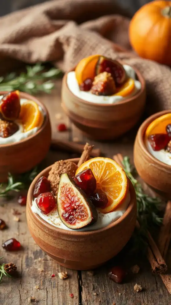festive gingerbread yogurt parfaits