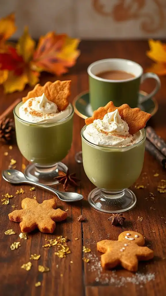 festive matcha gingerbread delight