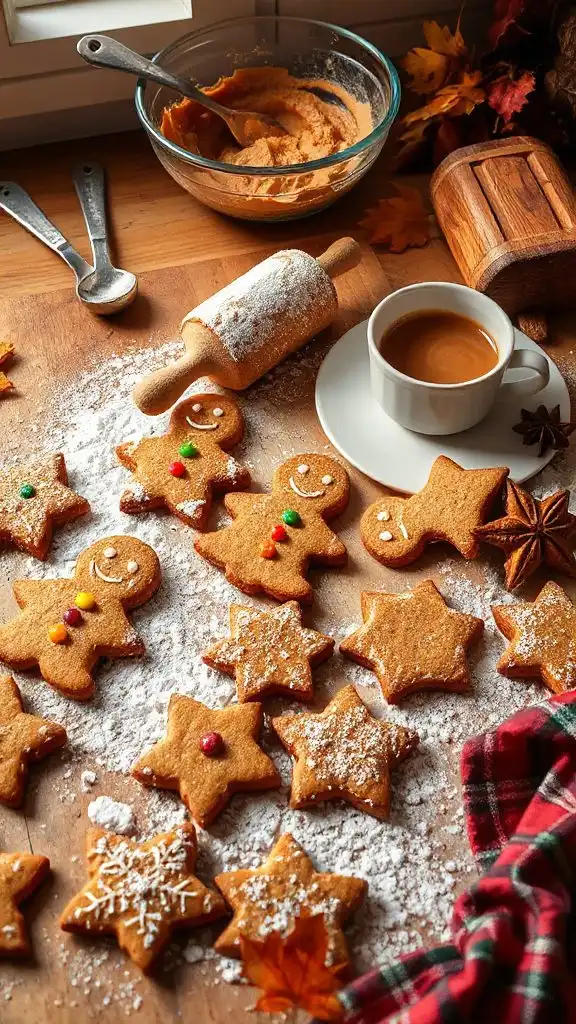 festive spiced shaped cookies