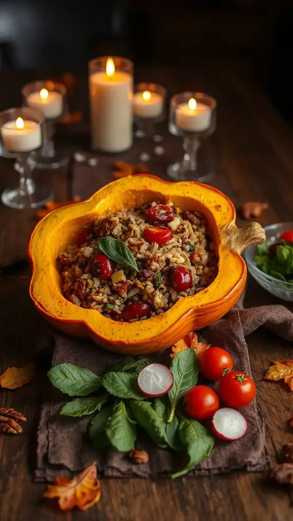 festive stuffed acorn squash festive stuffed acorn squash