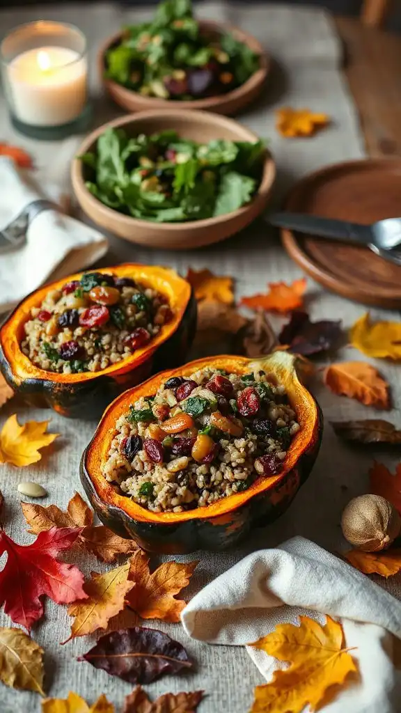 festive stuffed acorn squash