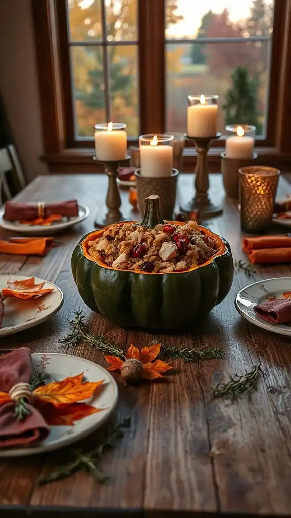 festive stuffed acorn squash