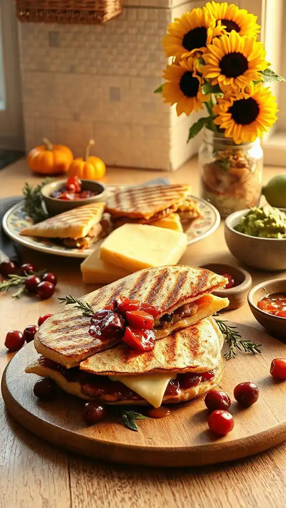 festive turkey quesadilla recipe