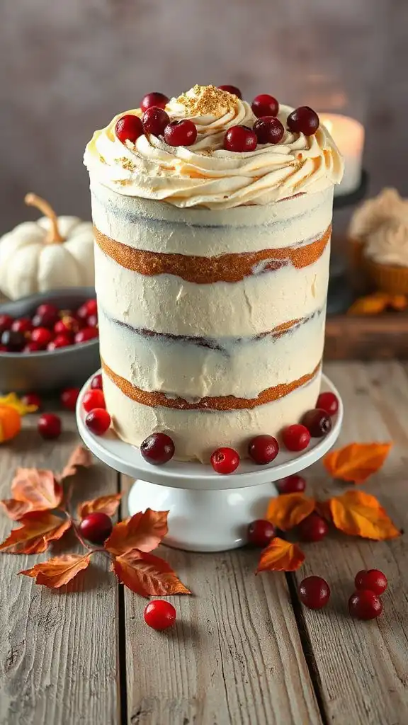 festive vanilla cranberry cake