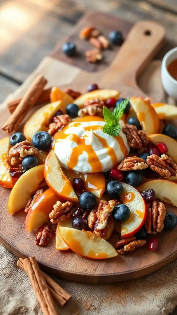 festive vegan apple nachos