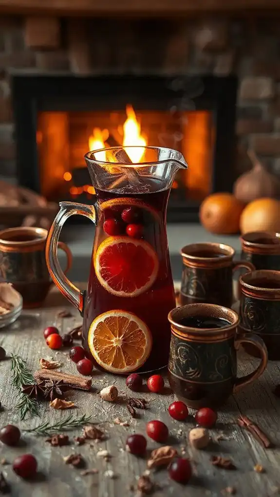 festive warm cranberry drink