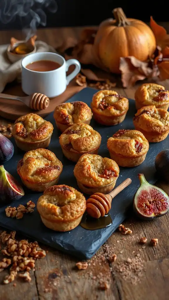 fig and walnut mini cakes