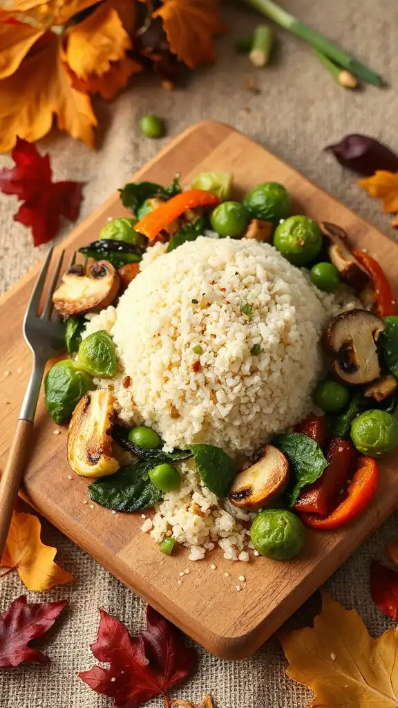 flavorful cauliflower rice stir fry